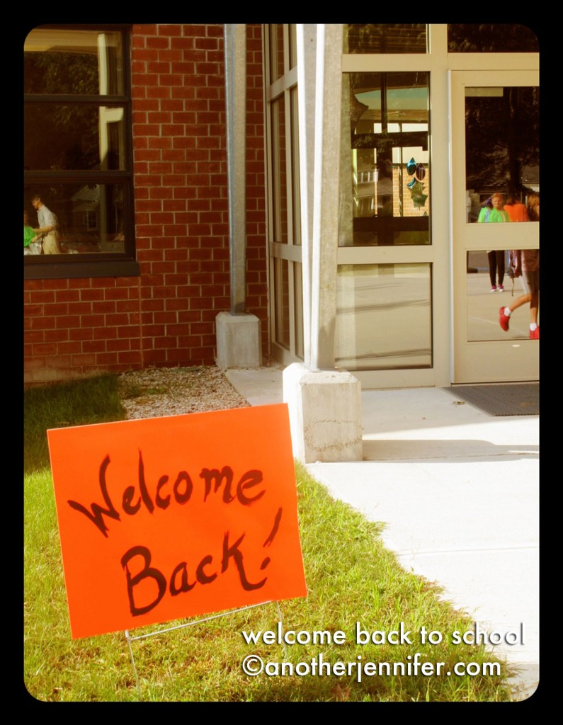 welcome back sign