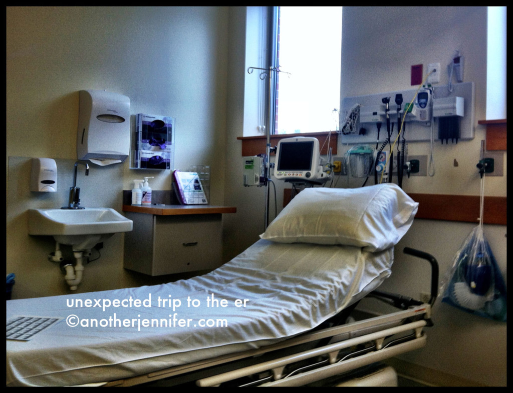 Wordless Wednesday (12.26.12): Unexpected Trip to the ER (with a neighbor) by Jennifer Barbour