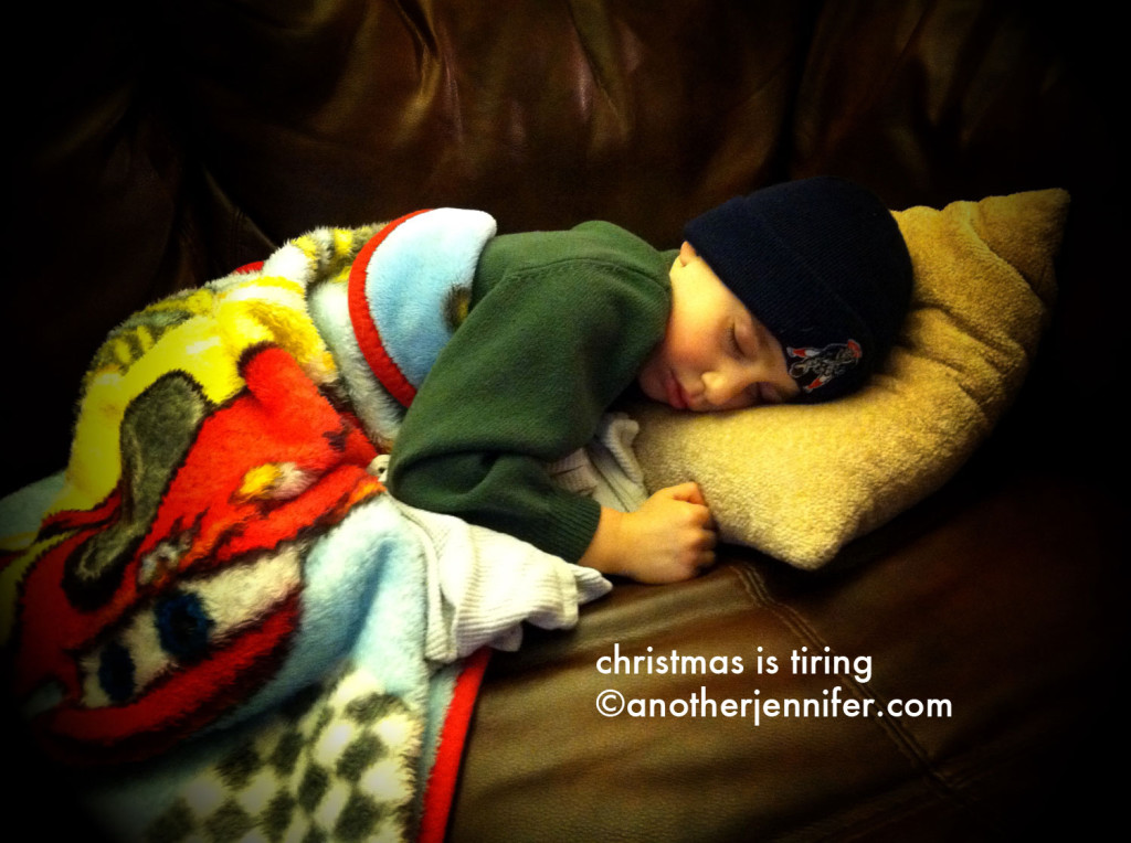 Wordless Wednesday (12.26.12): Christmas is Tiring by Jennifer Barbour