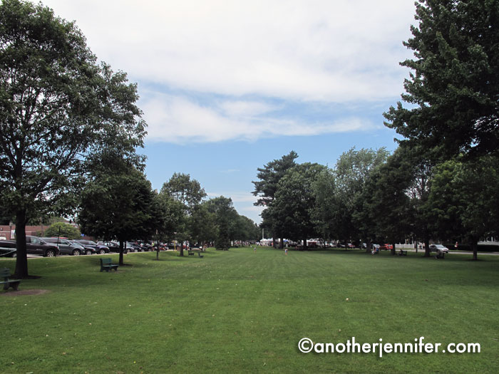 Every good downtown has a big park where people gather and play.