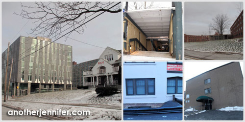 There's a very new dorm in front of the old rundown dorm we lived in sophomore year.