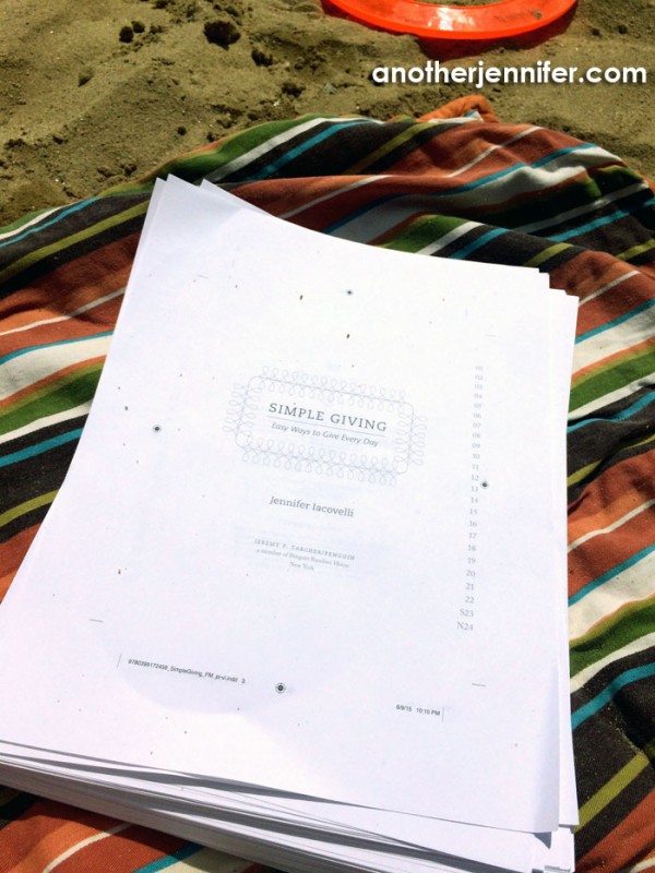 simple giving at the beach